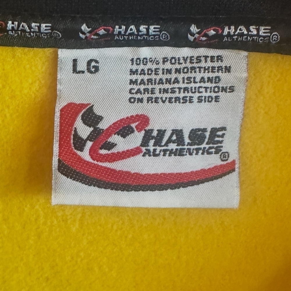 Chase Authentics Dale Jarrett Sweatshirt Mens Size Large Black Yellow Vintage - Picture 10 of 15